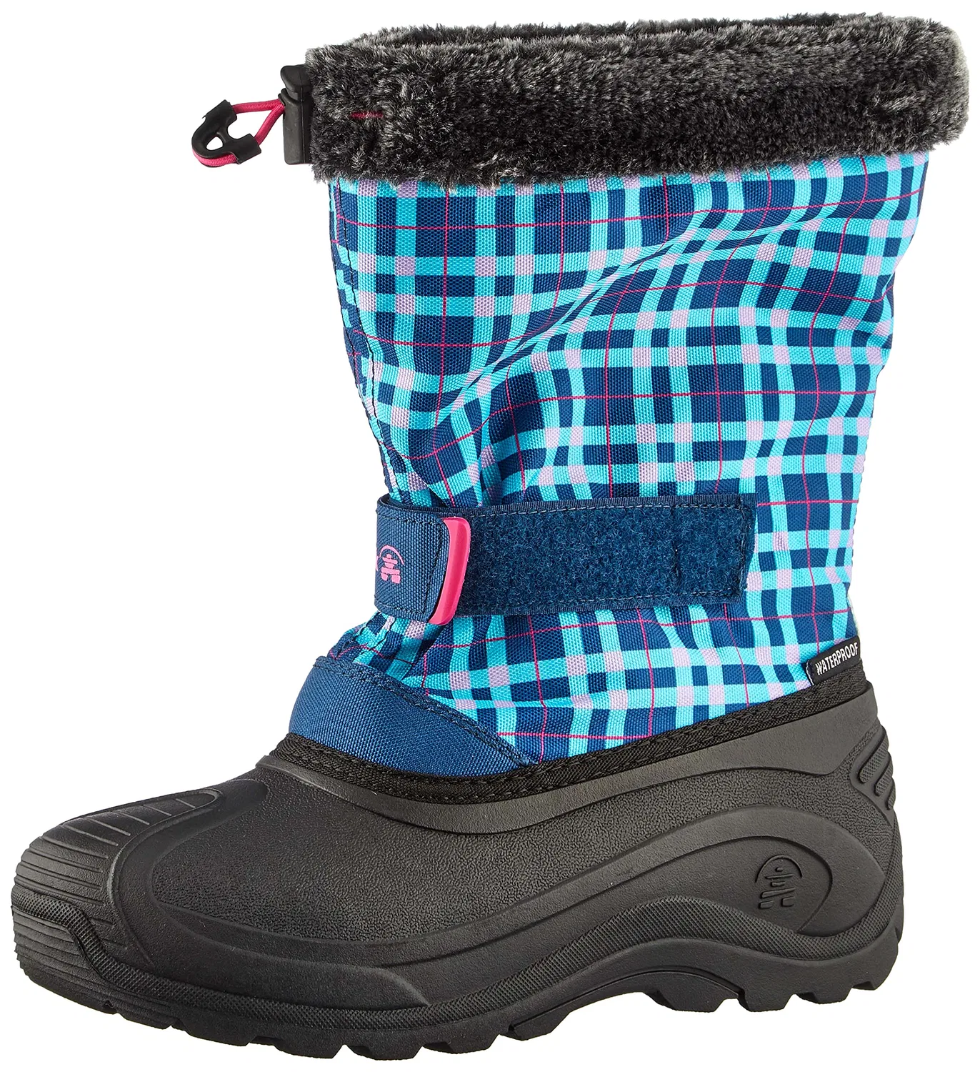 Детские снежные ботинки для девочек с узором Mini Kamik, Navy Teal Nte