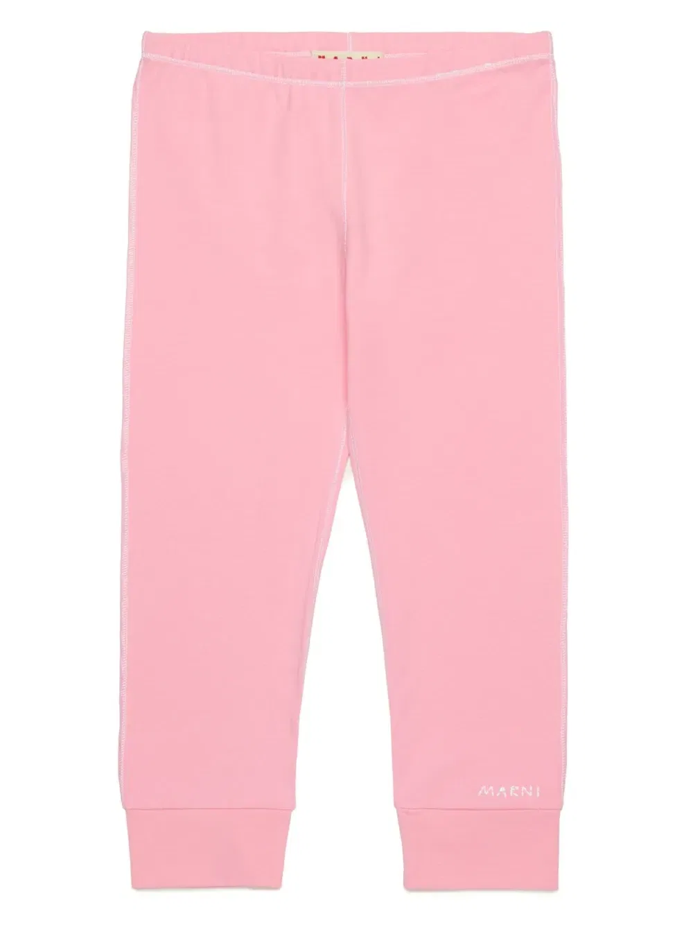 Леггинсы с контрастной строчкой Marni Kids, розовый