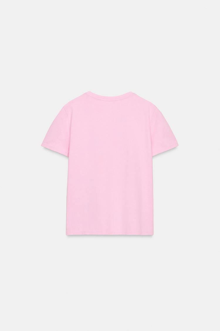 Футболка Zara Cotton Rustic, розовый — фото 2