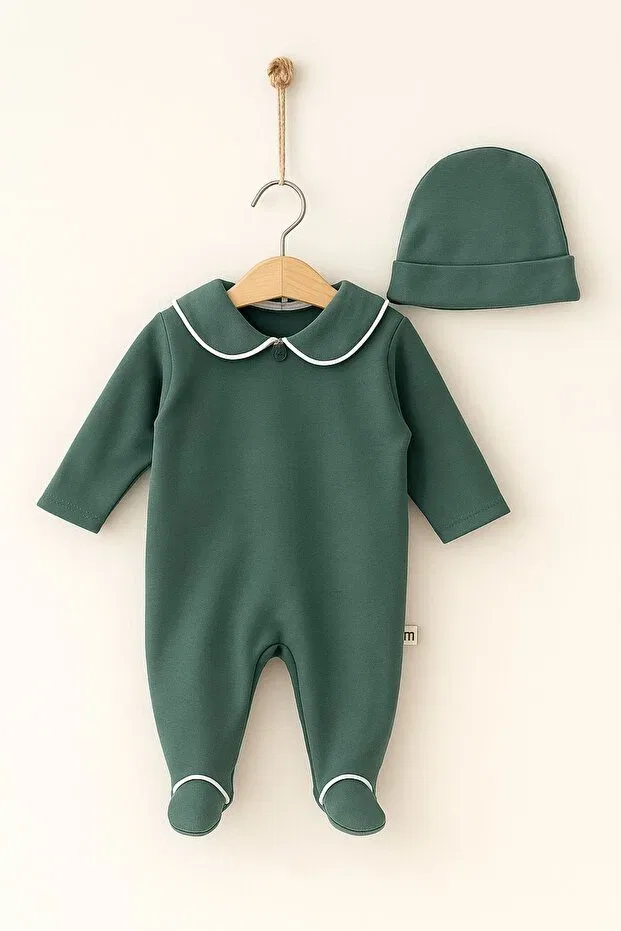 Детский комбинезон для новорожденных с принтом Minytrendy, Khaki — фото 2