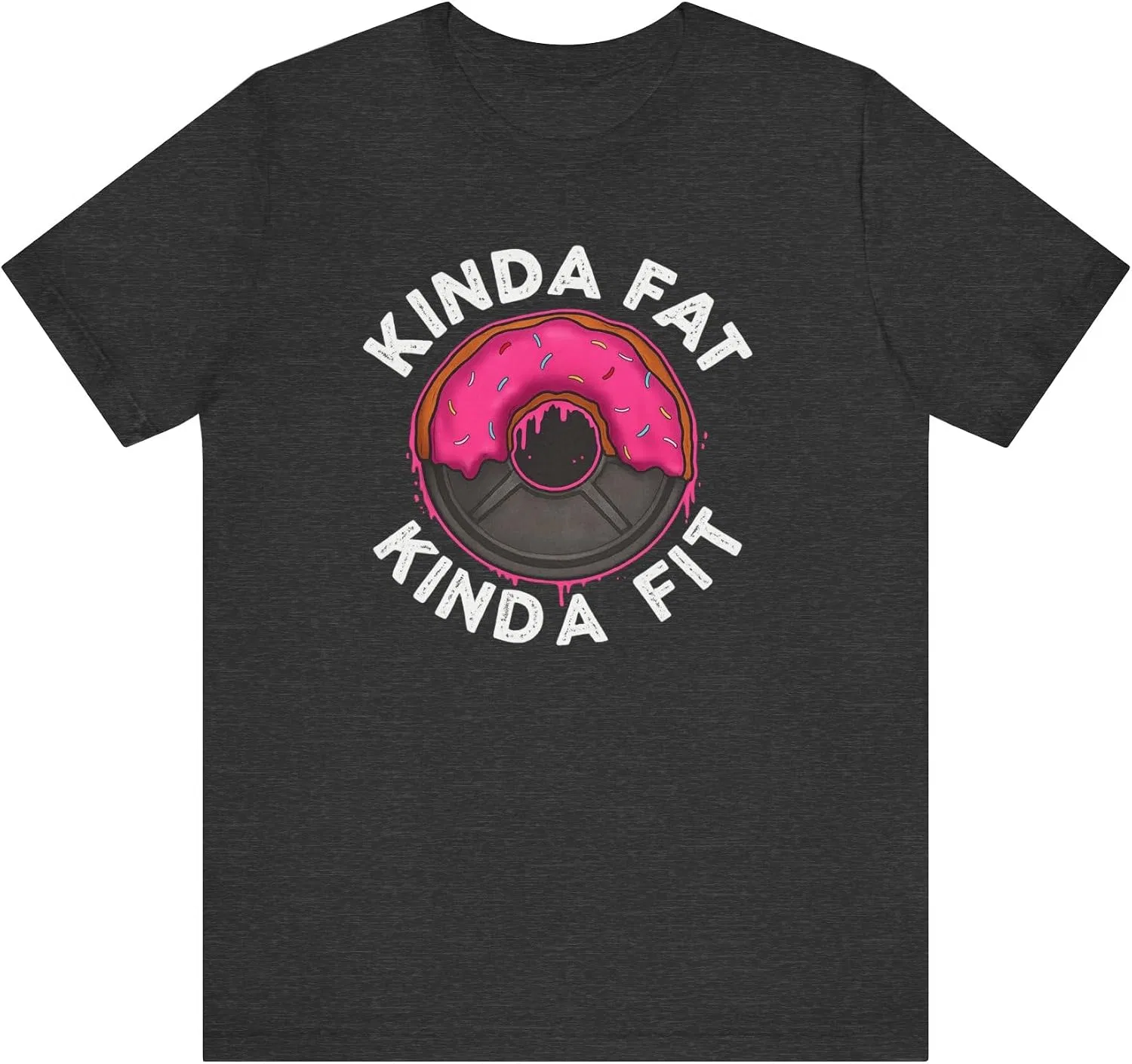 Футболка с принтом Fitness Funny Bella+canvas 3001, Dark Grey Heather