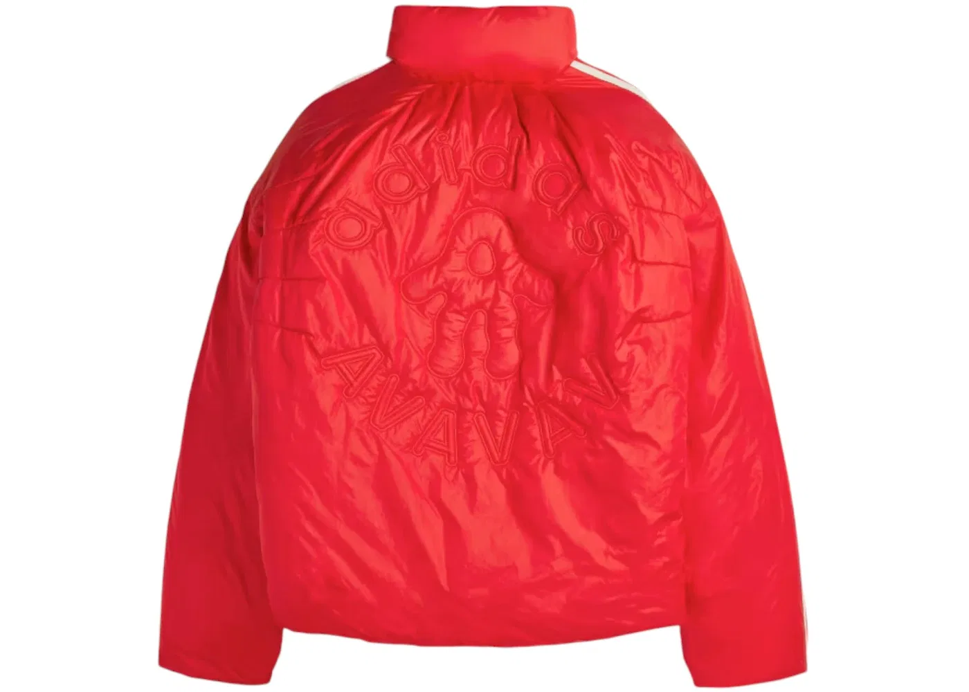 Мужская куртка-пуховик с принтом Adidas x Avavav Puffer Jacket, Scarlet Red — фото 2
