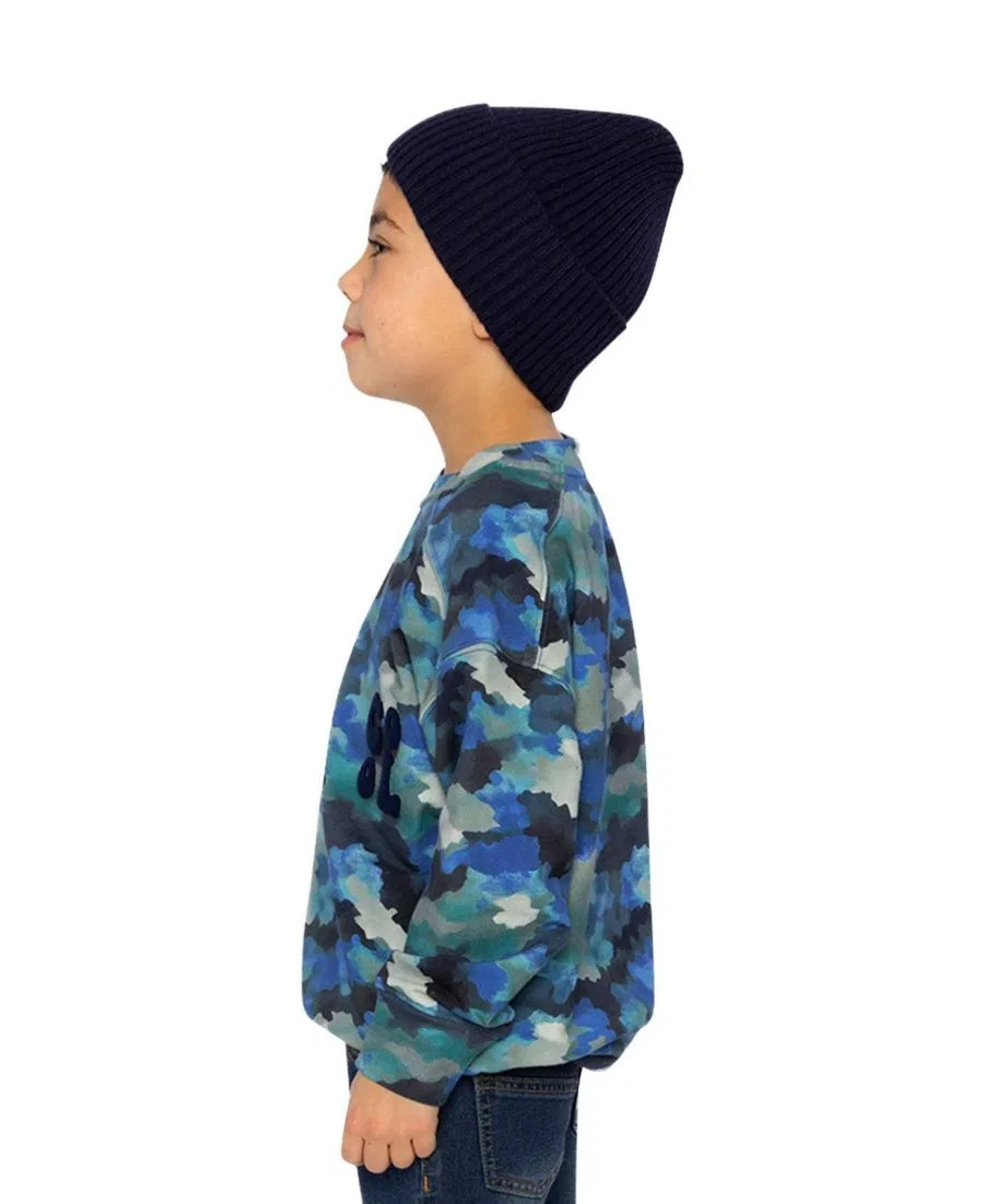 Свитшот из футера с принтом COOL Deux par Deux, Blue And Grey Camouflage — фото 3
