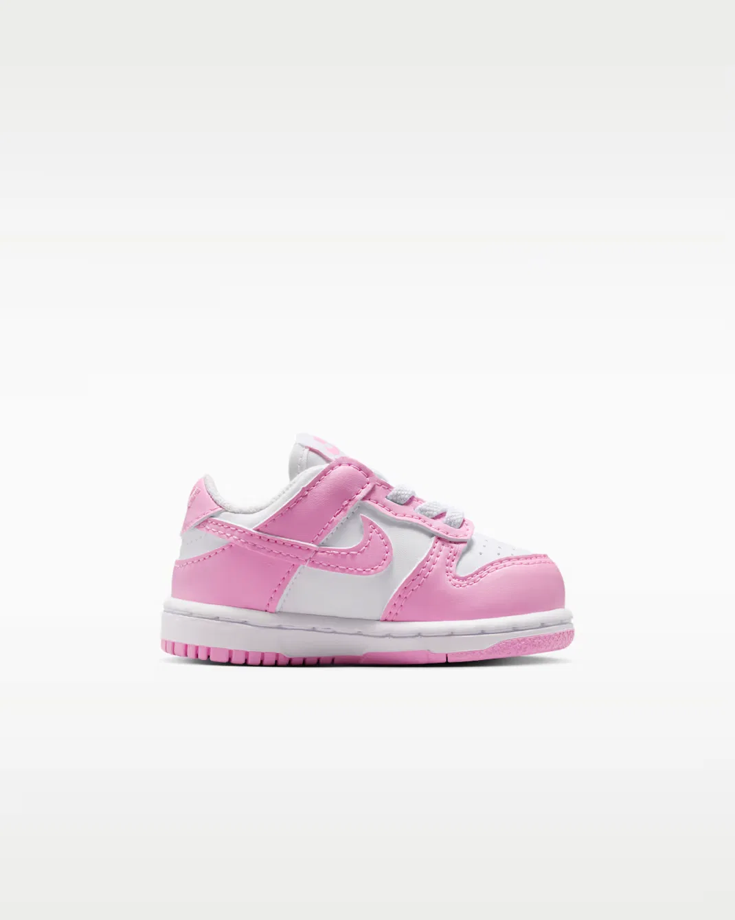 Детская/подростковая обувь Nike Dunk Low, White/White/White/Pink Rise — фото 3
