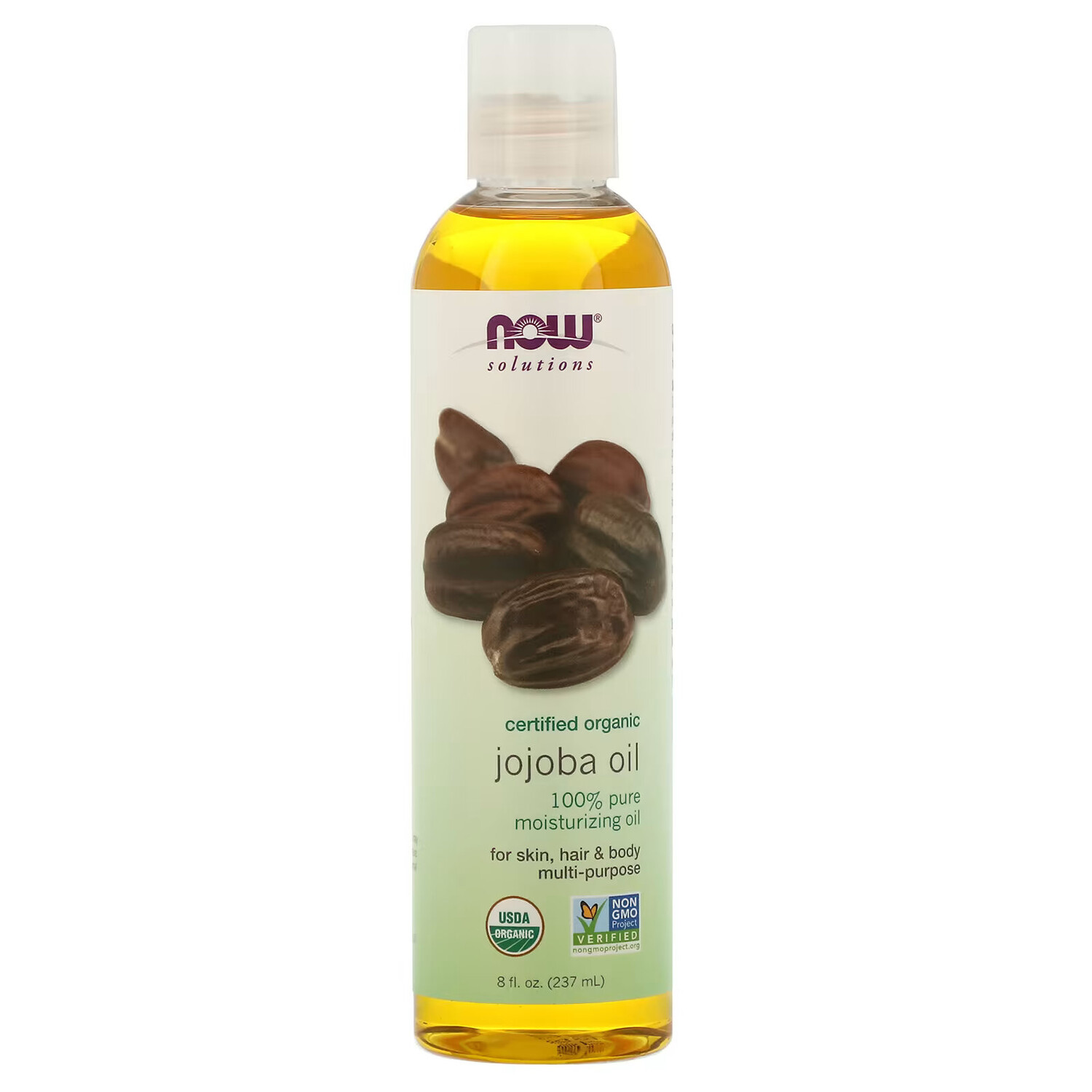 

NOW Foods, Solutions, сертифицированный органический продукт, масло жожоба, 237 мл