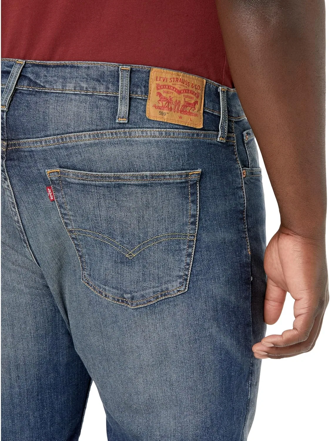 Джинсы Relaxed Straight, Levi's, Funky City - Dark Wash - Stretch — фото 3
