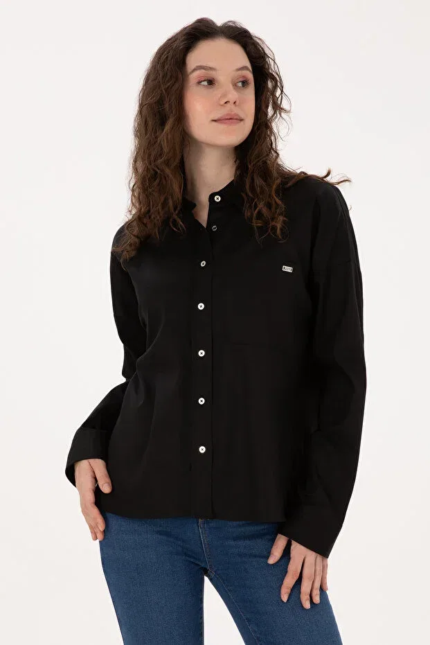 Женская рубашка с длинным рукавом U.S. Polo Assn., Black
