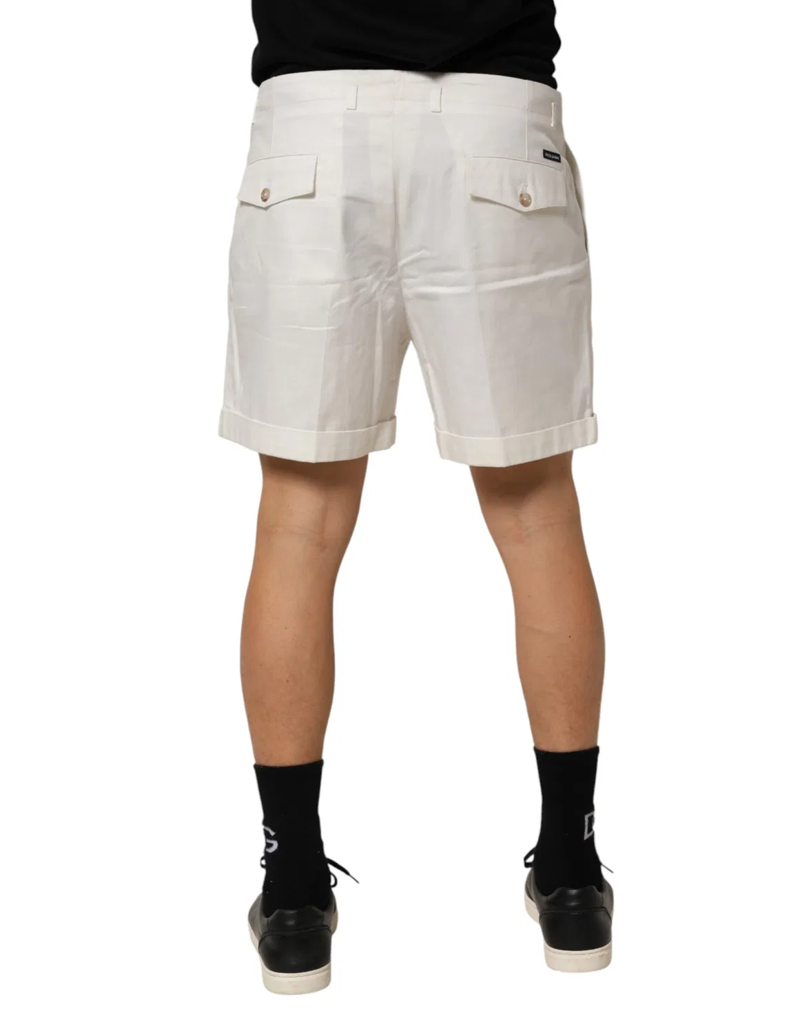 Мужские шорты-бермуды хлопковые Bermuda Dolce & Gabbana, White — фото 4