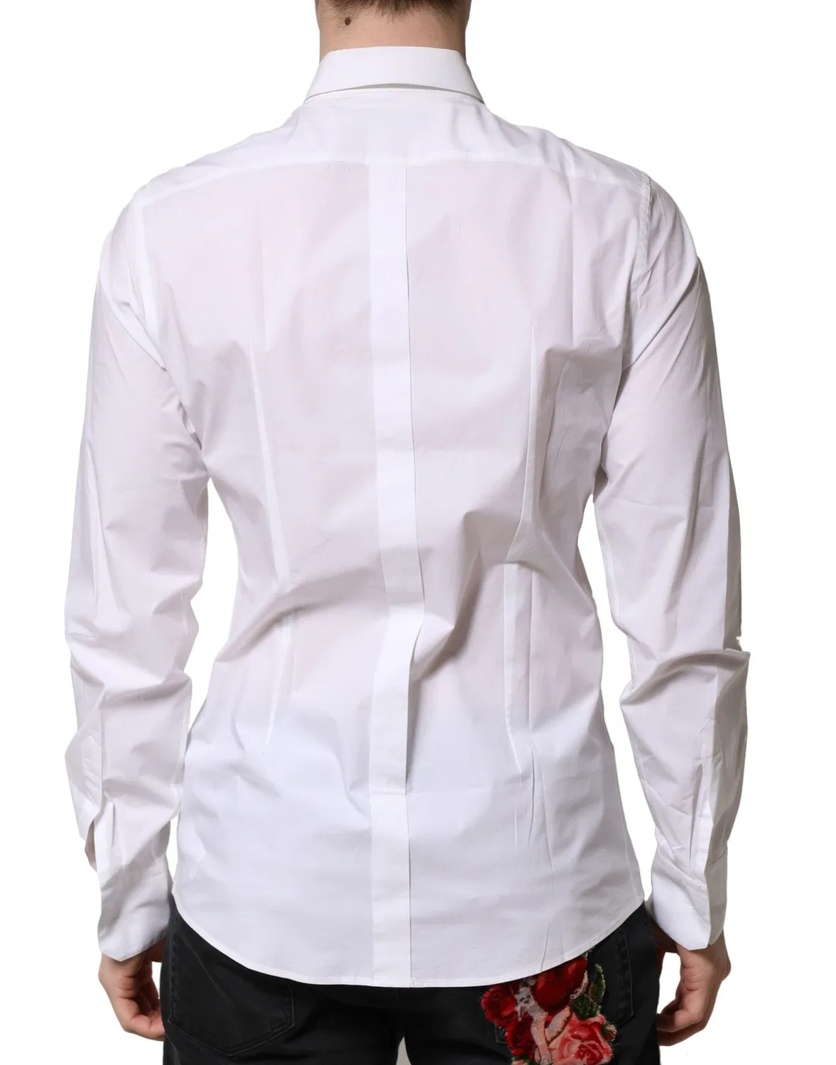 Мужская рубашка с длинным рукавом Formal Shirt Dolce & Gabbana, White — фото 4