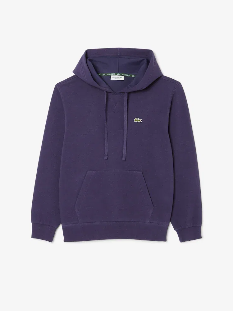 Худи женская LACOSTE White, с капюшоном, базовый стиль — фото 4