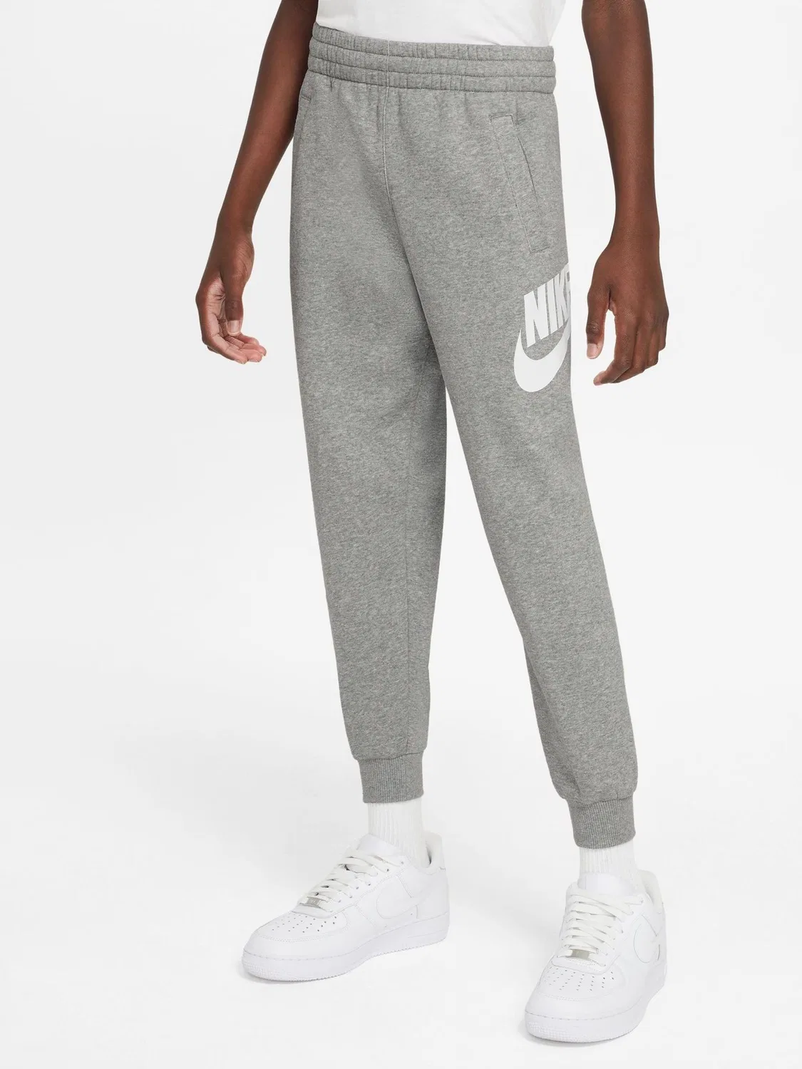Джоггеры Club Fleece Nike, темно-серый меланж