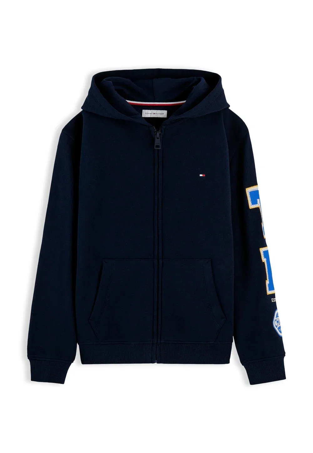 Любовь к бренду - толстовка на молнии Tommy Hilfiger, Dark Blue — фото 4