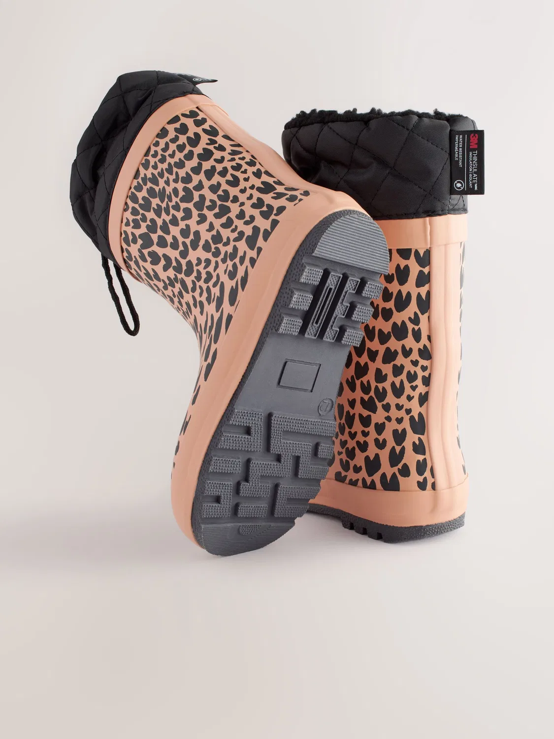Резиновые сапоги Brown Animal Print Cuff Wellies Next, коричневый анималистичный принт — фото 3