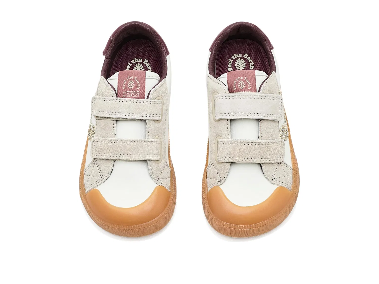 Кроссовки Oliver Barefoot Glitter (для малышей, маленьких и больших детей) Victoria Kids, Burdeos — фото 3