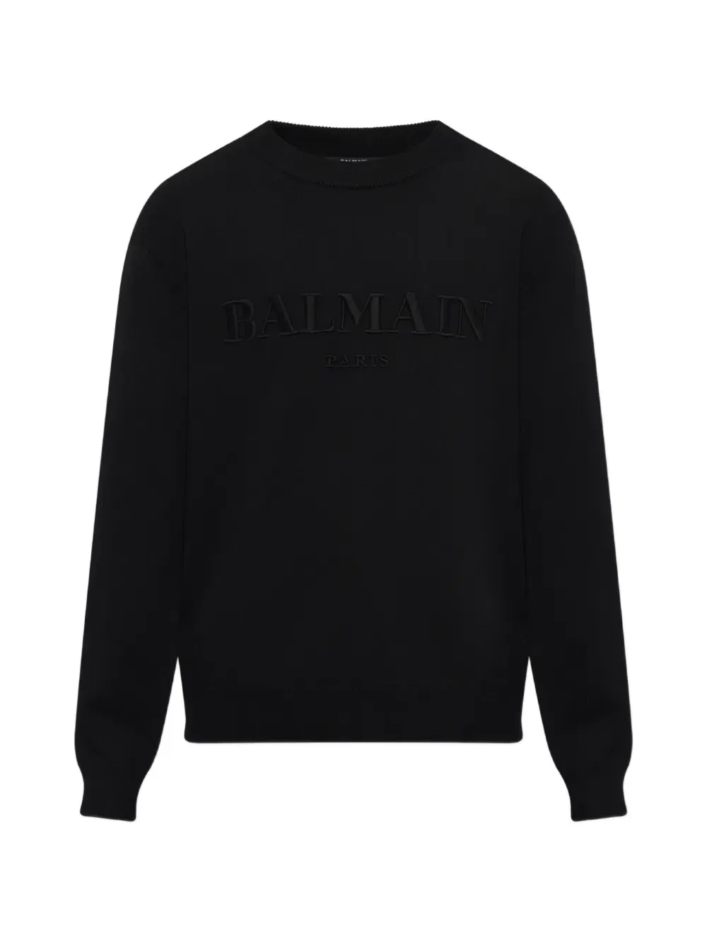 Свитер с вышитым логотипом Balmain, черный