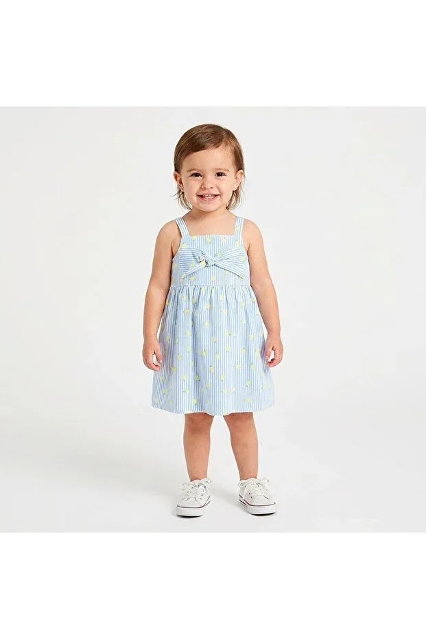 Детское платье для девочек с принтом Hellobaby Ebebek Hello Baby, Blue Printed