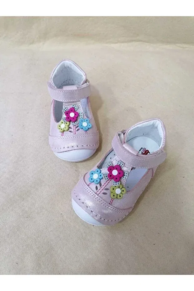 Детские туфли для девочек с цветочным принтом Özgür Kids, Pink — фото 3