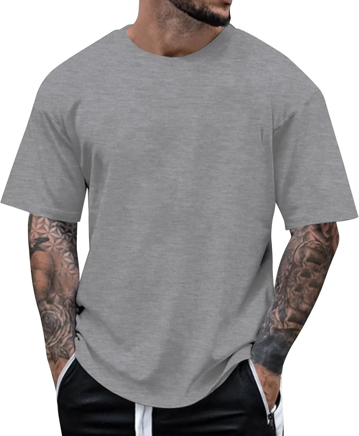 Мужская футболка с коротким рукавом Slim Fit, Grey