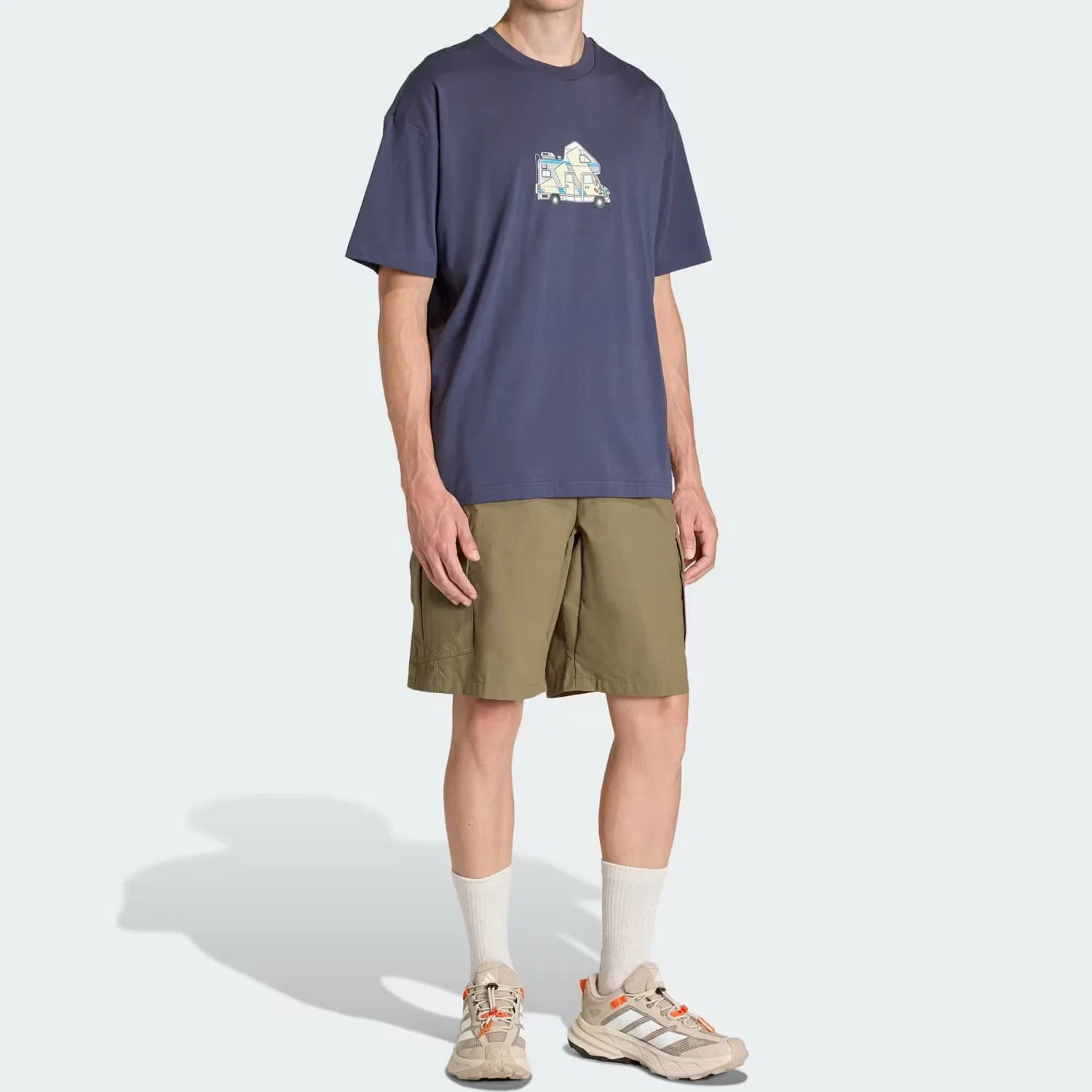 Мужская футболка с круглым вырезом Terrex Adidas, Dark Shadow Marine Blue — фото 3