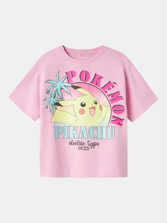 Футболка standard fit Fami Pokemon Name It, розовый — фото 3