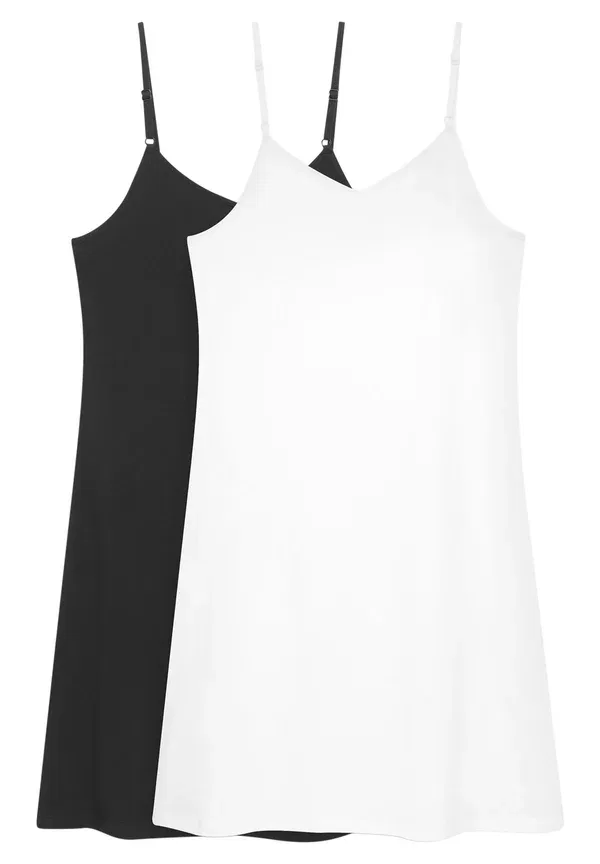 Комплект из 2 футболок с V-образным вырезом, Adjustable straps Next, черный — фото 2