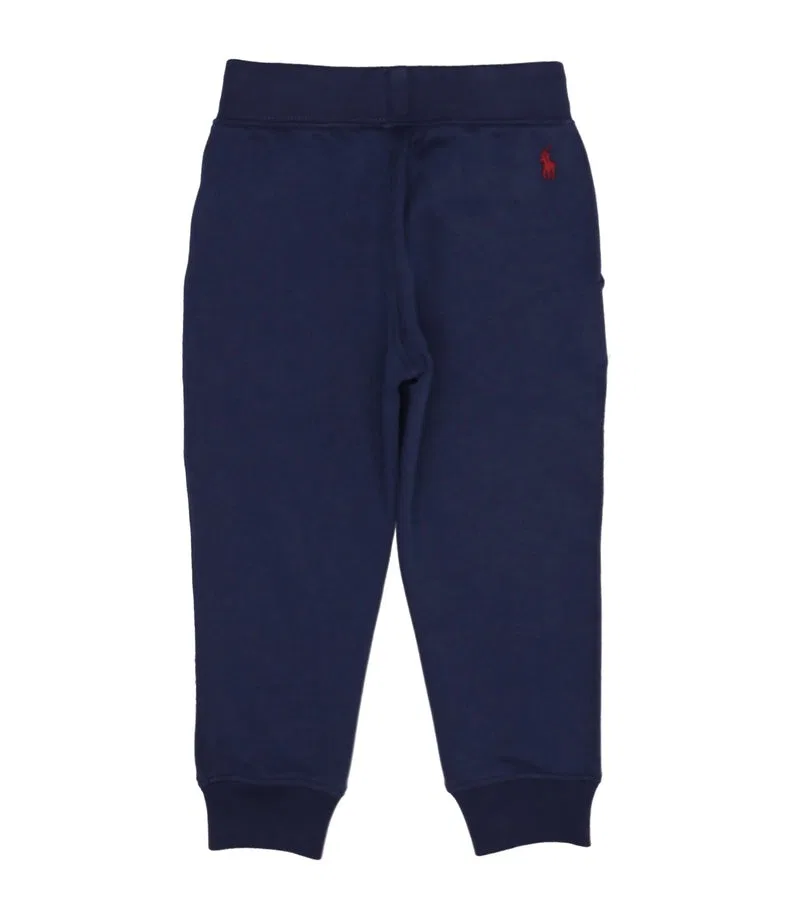 Детские джоггеры из флиса Kids Fleece Letterman Polo Ralph Lauren, Refined Navy — фото 2