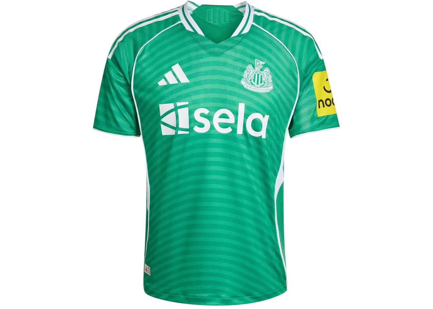 Мужская футбольная футболка с длинным рукавом Adidas Newcastle United FC 25/26 Away Authentic Jersey, Team Green White
