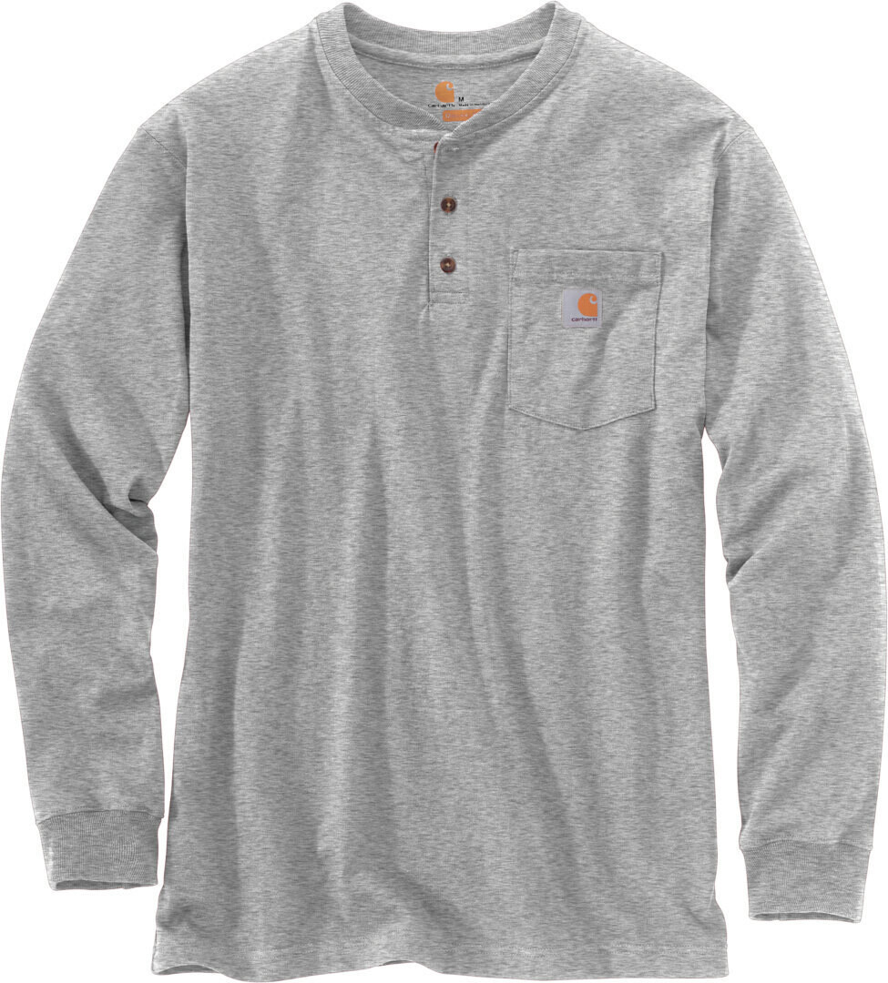 

Рубашка с длинным рукавом Carhartt Workwear Pocket Henley, светло-серый