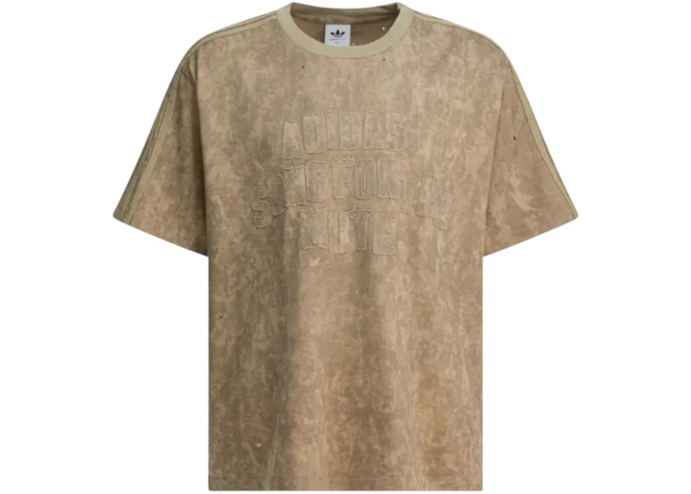 Мужская футболка с принтом Song for the Mute ADI006 Crewneck Adidas, бежевый