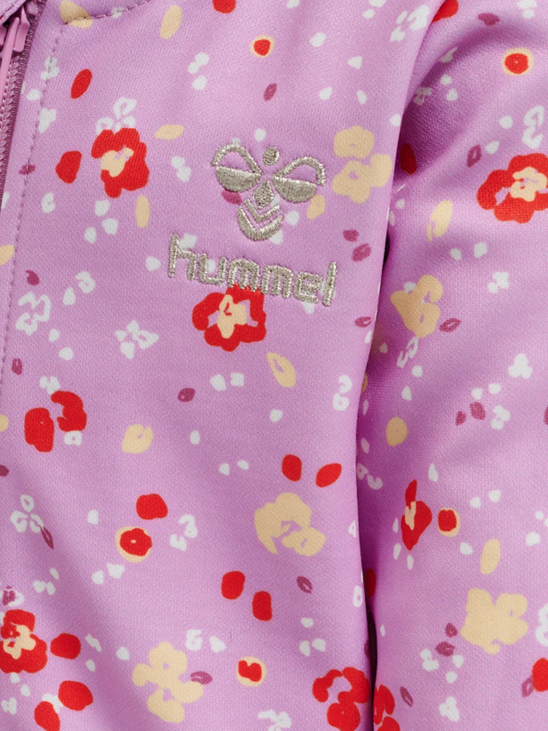 Детская куртка на молнии с цветочным принтом Hmlnica Hummel, Blasses Bonbonrosa — фото 3