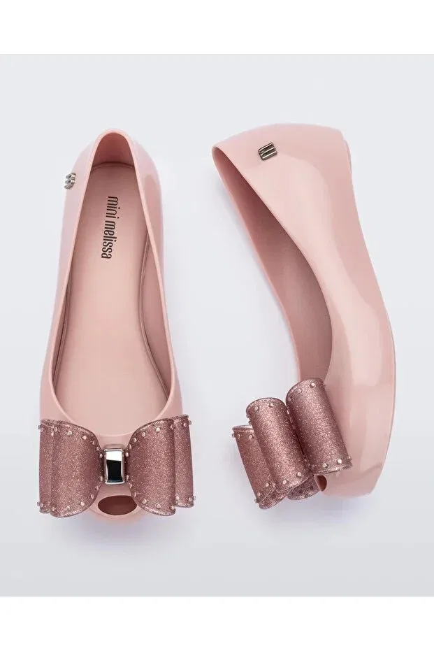 Детские балетки для девочек с бантом Melissa, Pink — фото 2