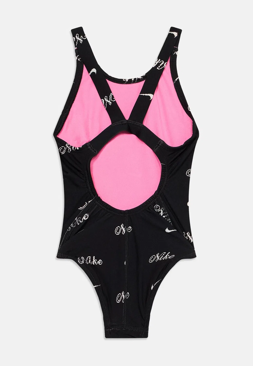 Купальник с принтом Hydrastrong в виде курсивного логотипа и застежкой на спине Nike Swim, Jet Black — фото 2
