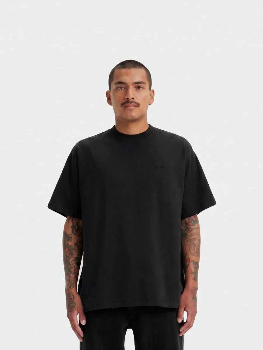 Футболка LEVI'S RED TAB VINTAGE TEE MINERAL BLACK GARMENT черного цвета — фото 2
