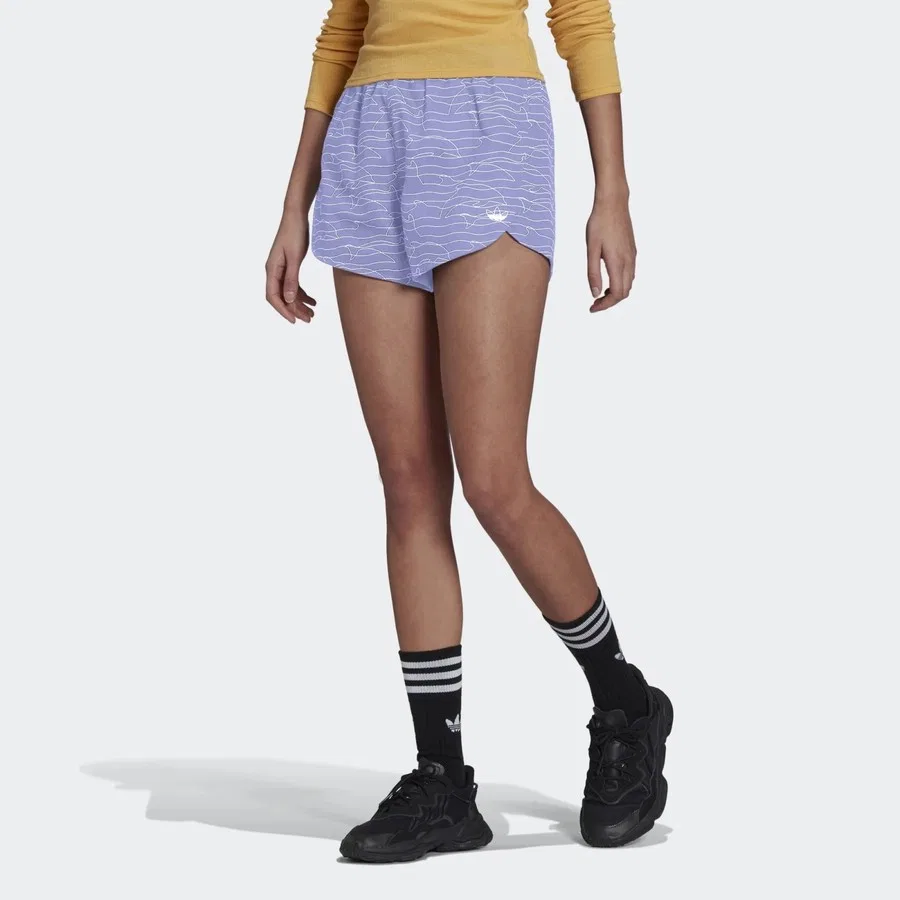 Шорты спортивные с принтом Adidas Originals, Фиолетовый