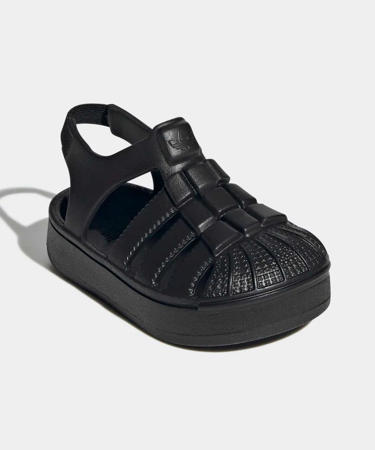 Детские сандалии SST с закрытым носком, регулируемой пяткой, модель SST Sandals Kids, Adidas, Black — фото 4