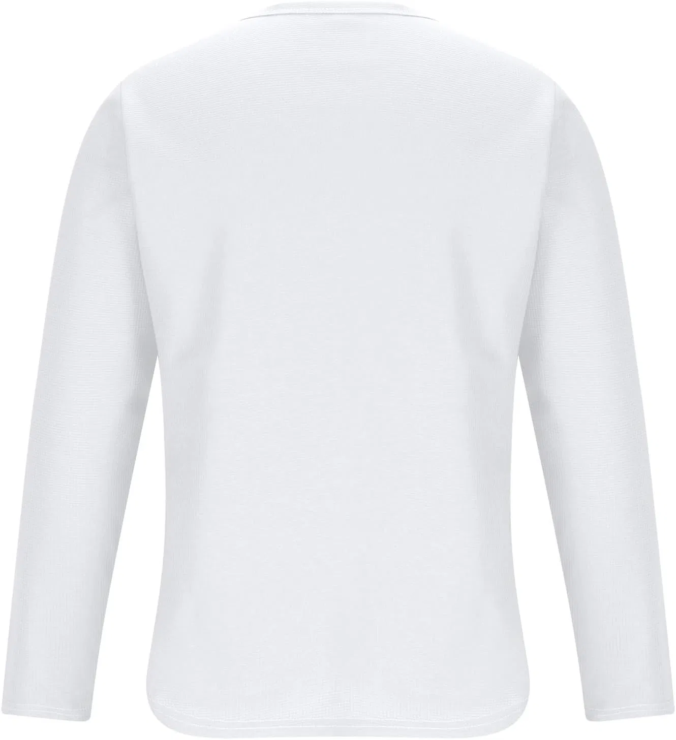 Мужская футболка с V-образным вырезом длинный рукав Regular Fit, White — фото 4