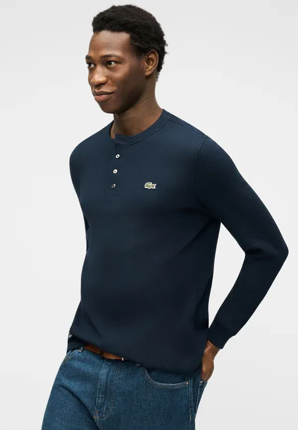 Топ с длинными рукавами Lacoste, темно-синий — фото 4