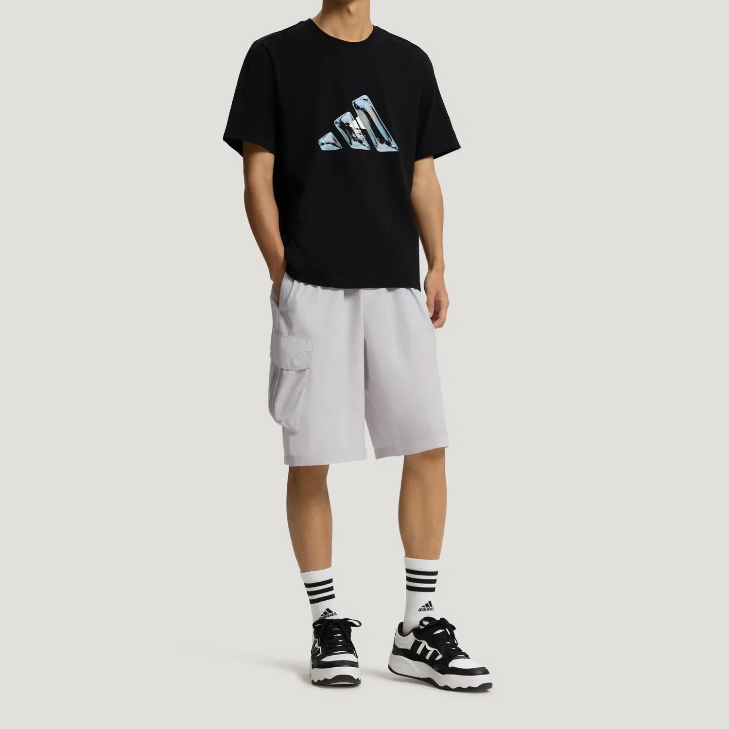 Шорты повседневные Light Gray Adidas — фото 4