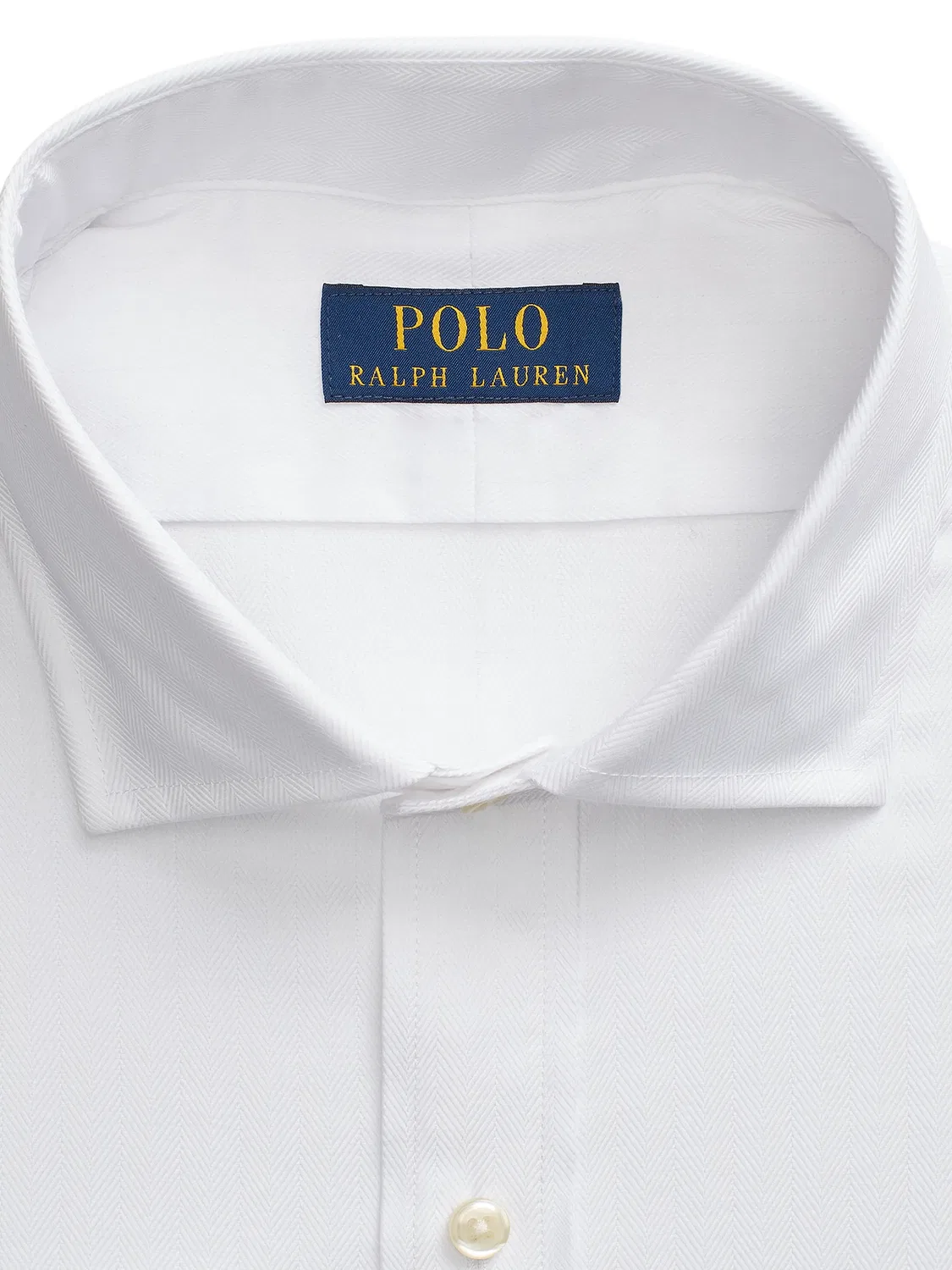 Рубашка с узором в елочку и вышитым логотипом Polo Ralph Lauren, белый — фото 2