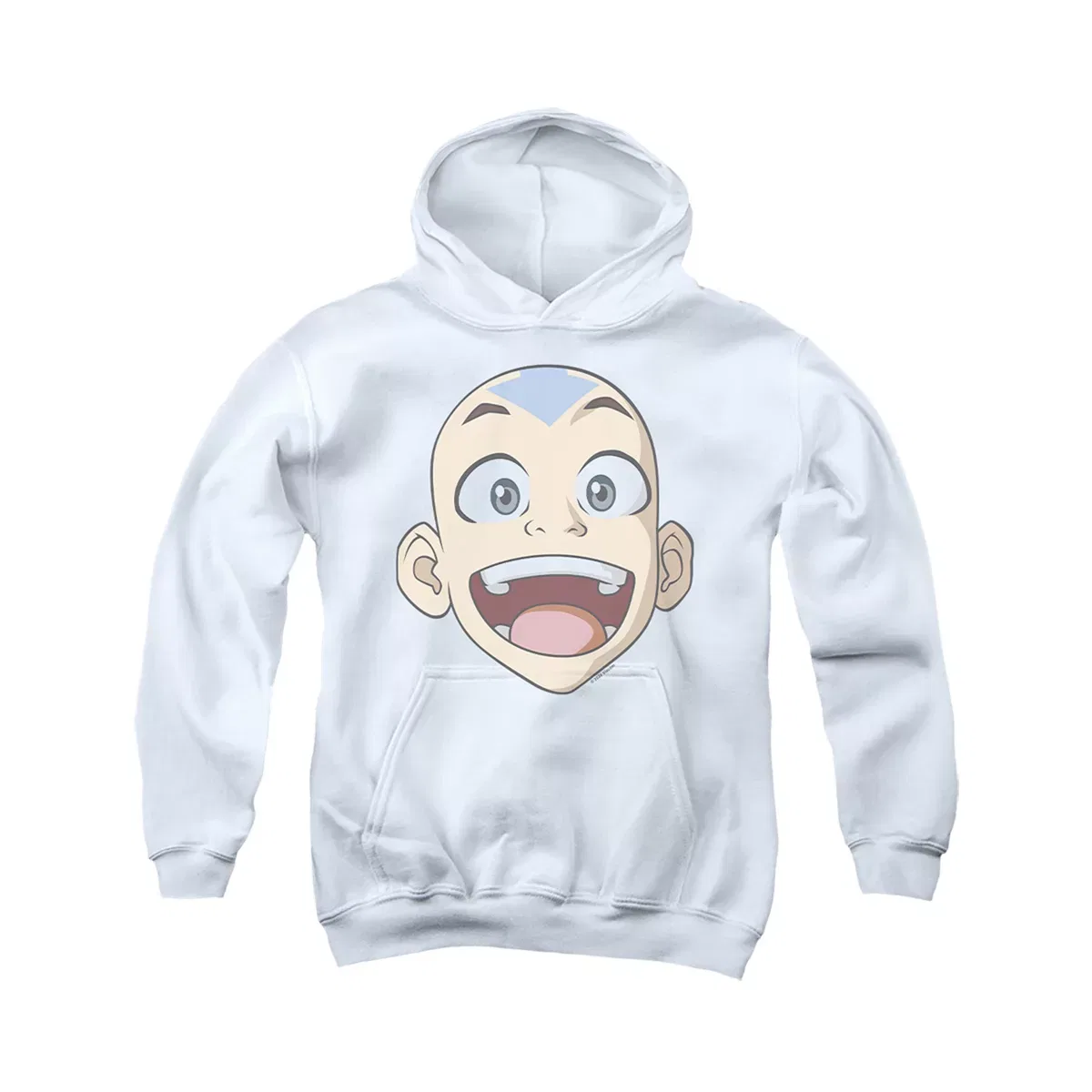 Детский худи с принтом Avatar The Last Airbender Big Aang Face LOGOVISION, White