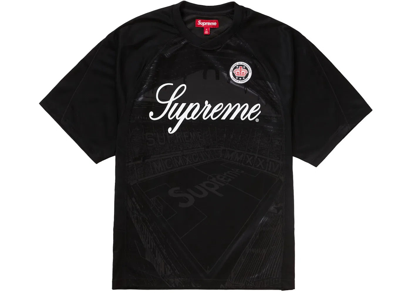 Мужская футбольная джерси с жаккардовым узором Supreme, Black