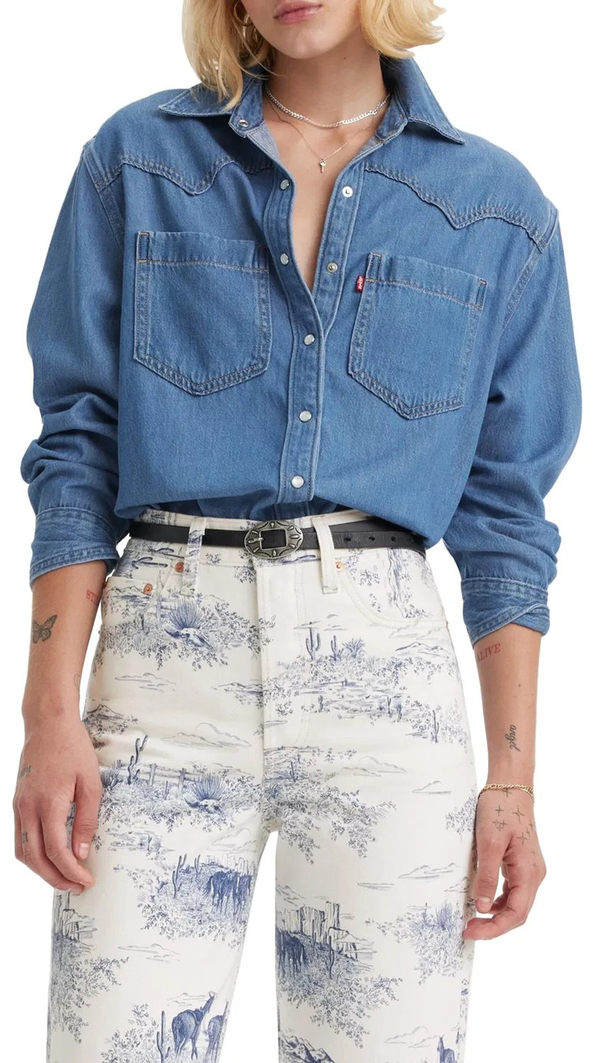 Женская рубашка с принтом Teodora Western Levi's, Going Steady 7