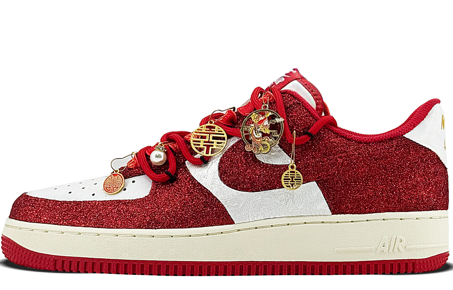 

Кроссовки Nike Air Force 1 Skateboarding Shoes Unisex Low-top Red/white, цвет The sky is full of stars