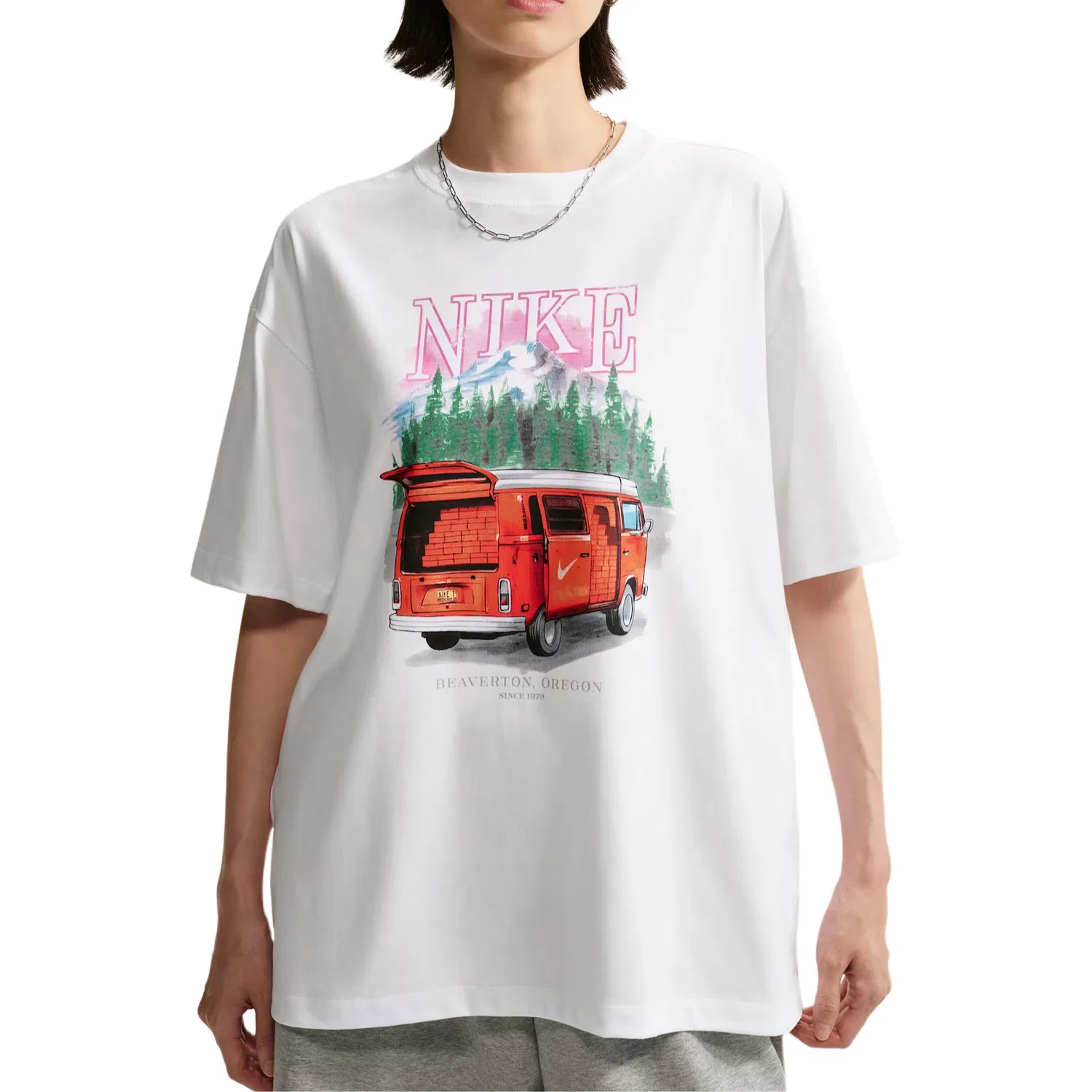 Женская футболка с круглым вырезом Sportswear Nike, White