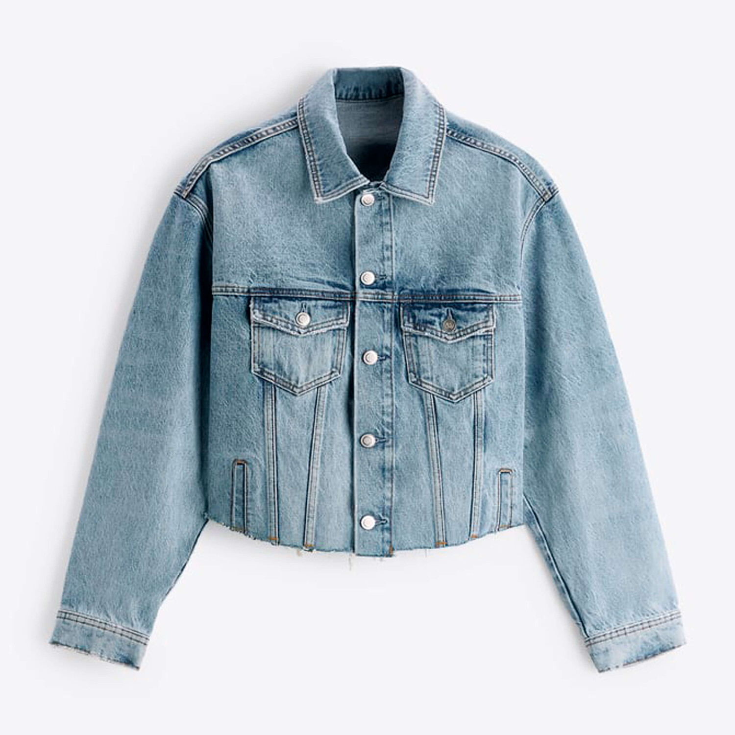 Куртка джинсовая Zara Cropped X Rhuigi Limited Edition, синий