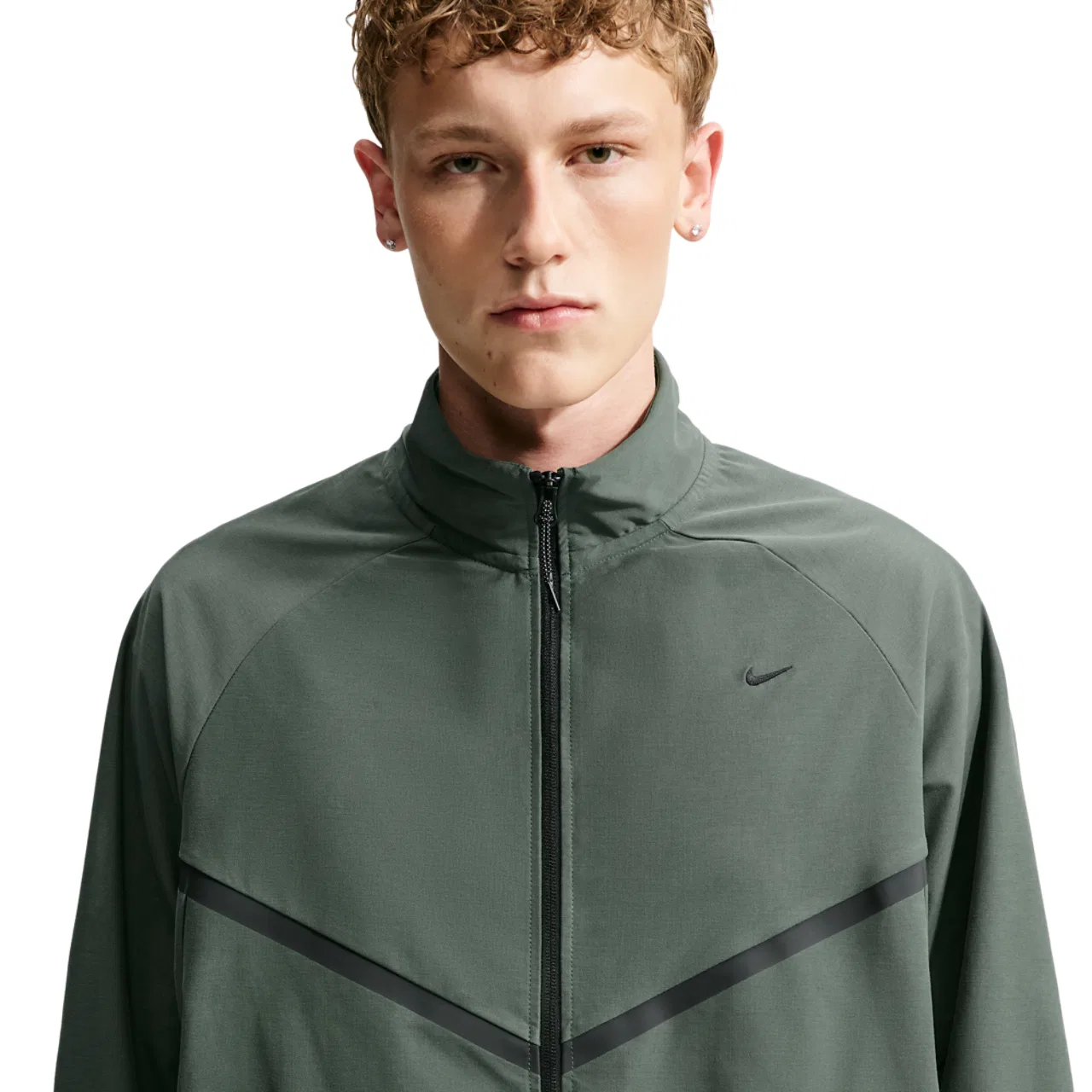 Мужская куртка-бомбер Nike Tech Shori Knit Track, Camo Green/Black