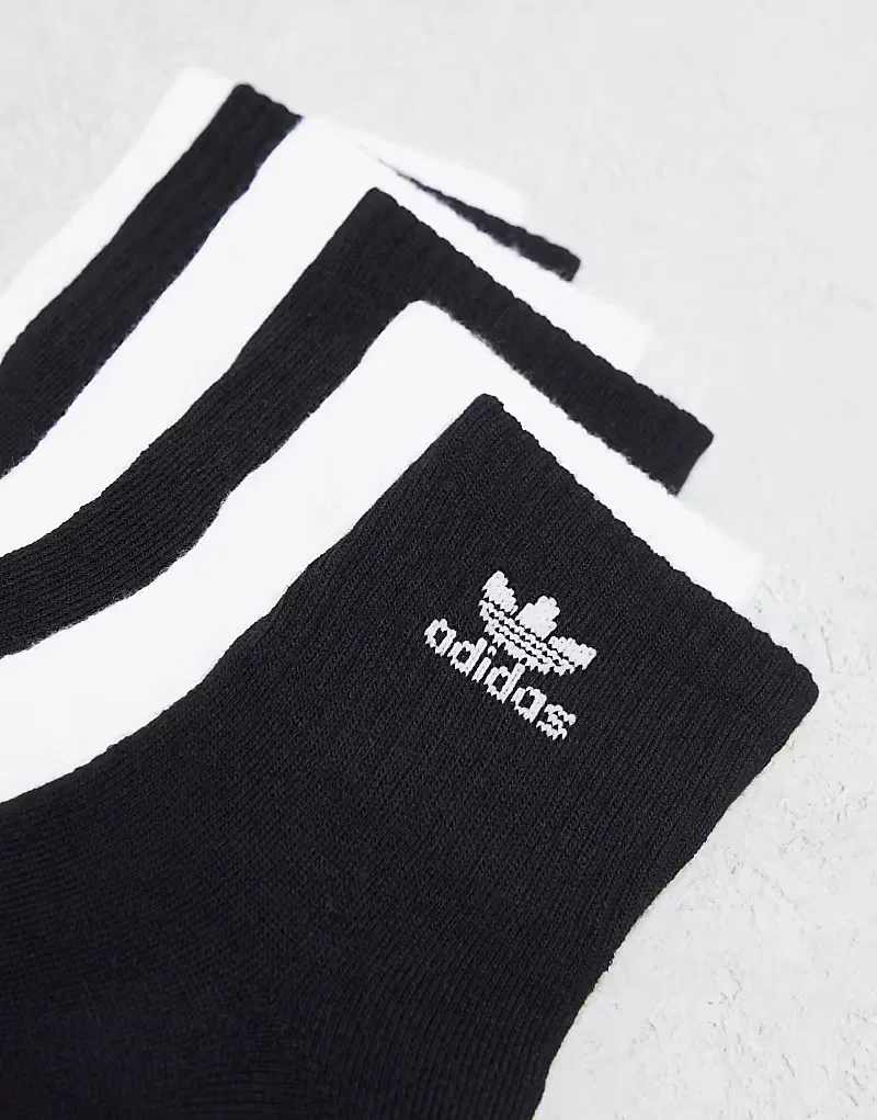 Носки низкие Trefoil 6 шт Adidas Originals, черный/белый — фото 2