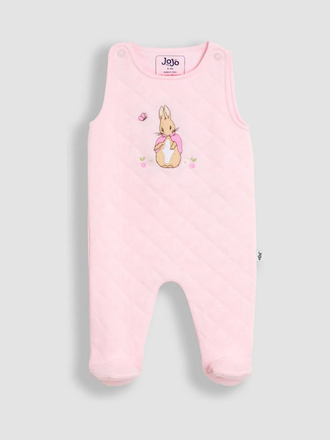 Комбинезон-ползунки с боди JoJo Maman Bébé Flopsy, нежно-розовый — фото 2