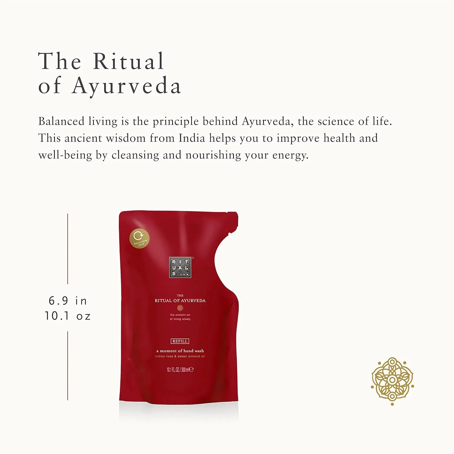 Гель для рук Rituals The Ritual of Ayurveda Refill Hand Wash, 300 мл, Red — фото 3