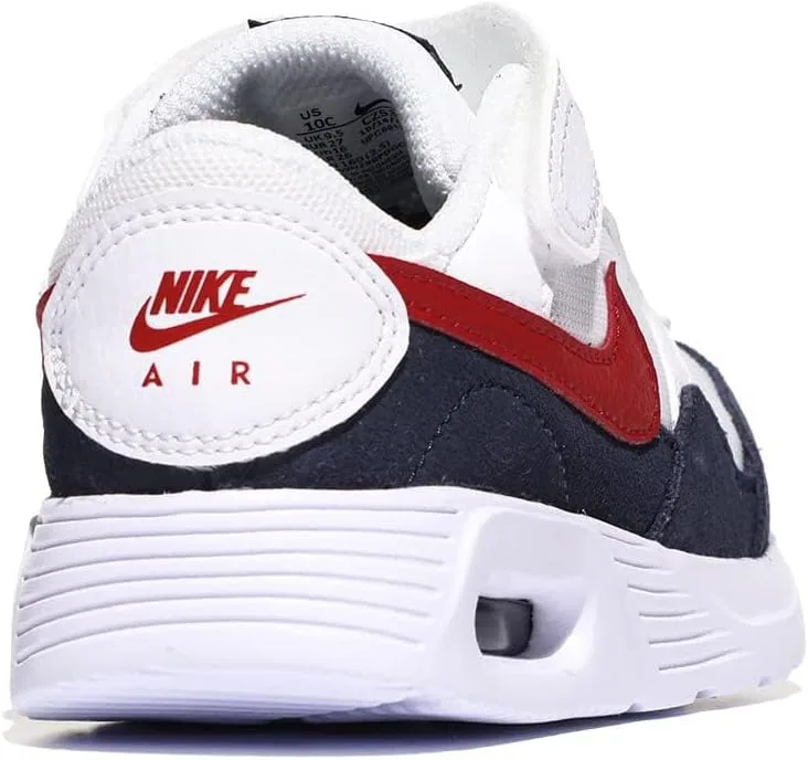 Детские кроссовки для мальчиков Air Max Sc Nike, White/University Red/Obsidian — фото 3